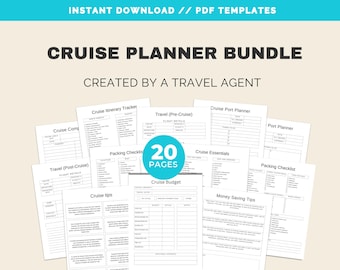 20-Page Cruise Planner Bundle: Printable Cruise Planning Guide (PDF Download