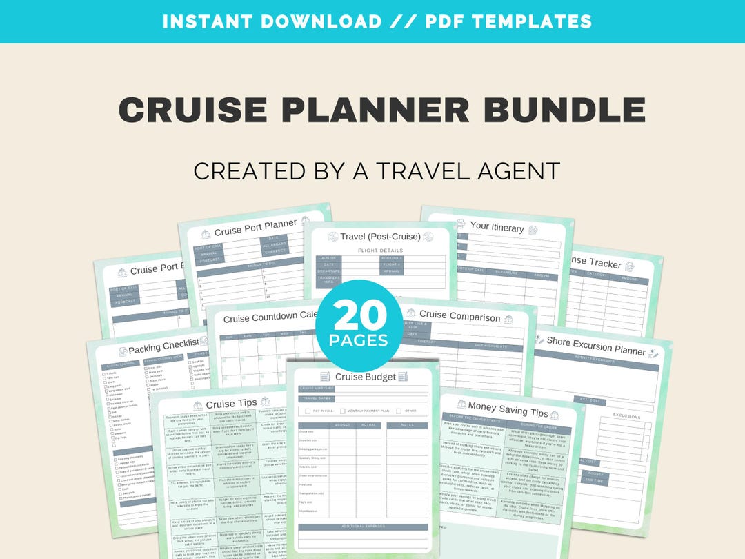 20-page Cruise Planner Bundle: Printable Cruise Planning Guide (PDF ...