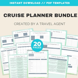 20-Page Cruise Planner Bundle: Printable Cruise Planning Guide (PDF Download)
