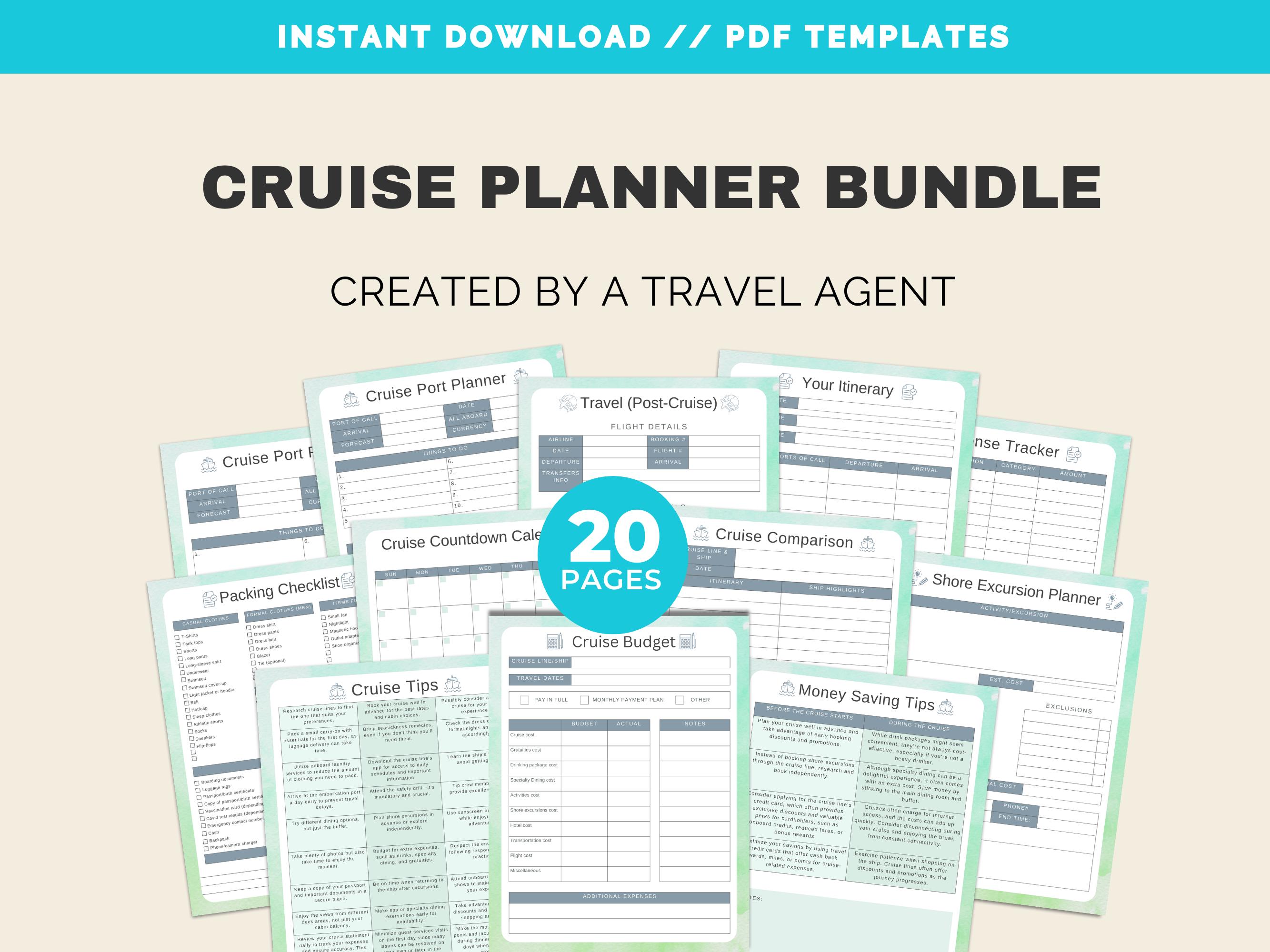 20-page Cruise Planner Bundle: Printable Cruise Planning Guide (PDF ...