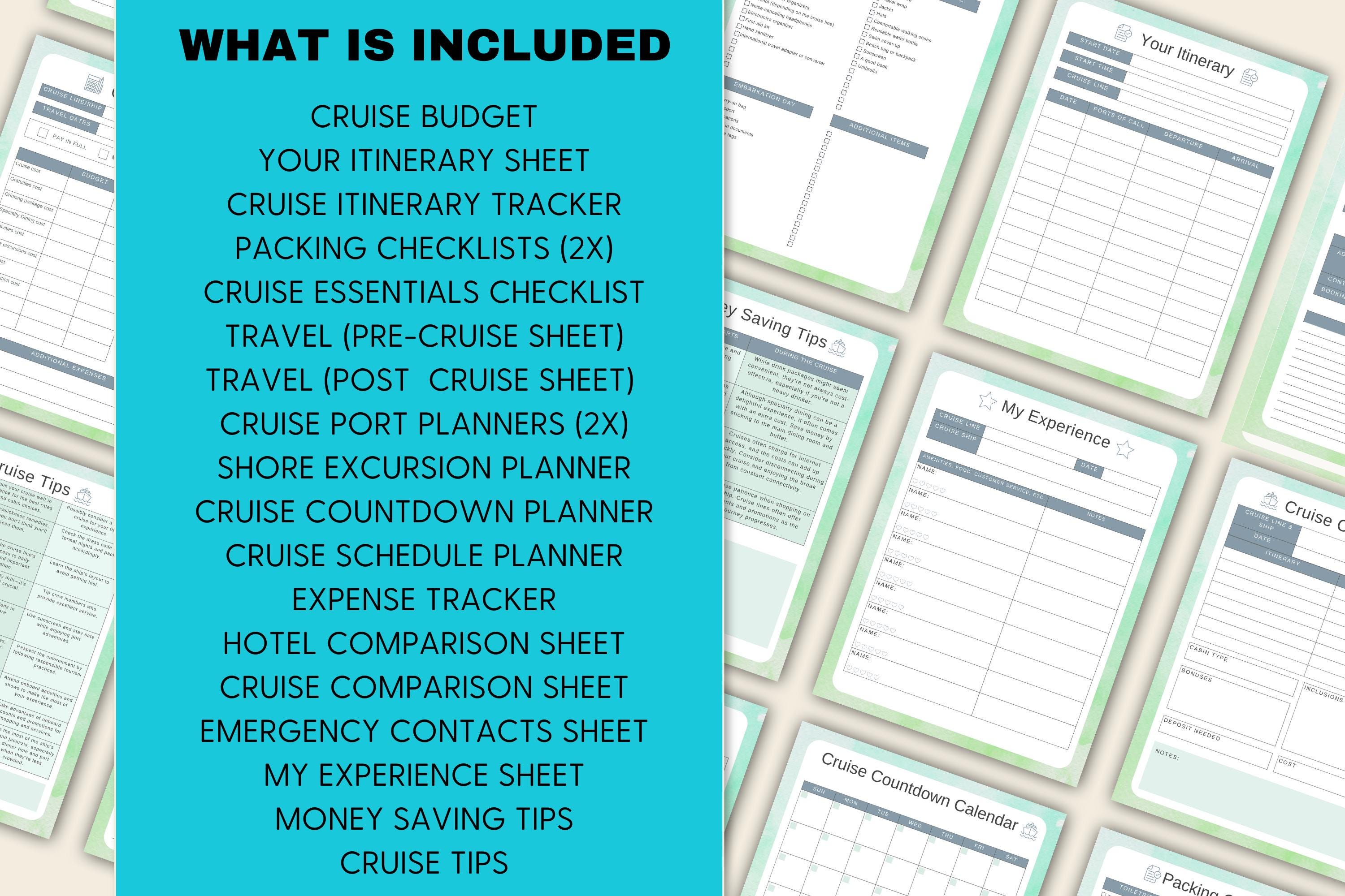 20-page Cruise Planner Bundle: Printable Cruise Planning Guide (PDF ...