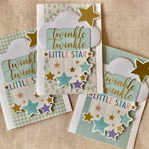 TWINKLE Twinkle LITTLE STAR, kaart voor verjaardag of baby gefeliciteerd, kinderverjaardag, grootouders, gemaakt in Australië