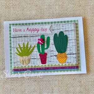 Carte d'anniversaire pour amoureux de succulentes, carte de voeux cactus, cadeau plante folle pour dame, faite main en Australie