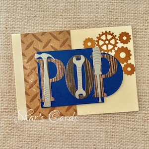 POP Fathers Day card, Tools Card Tradie Handyman DIY, Builder Mechanic Fixit Man, Card for Best Pop, Father's Day Fun, handmade in Australia