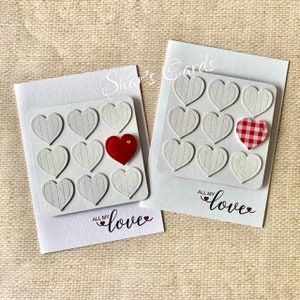 VALENTIJNS- of VERJAARDAGKAART, All my love-kaart voor vrouw echtgenoot vriend vriendin, handgemaakt in Australië