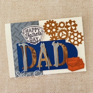 Fathers Day card, DAD Tool Card, Builder Mechanic Handyman Daddy, Toolbox Fixit DIY Man, Card for Dad, handmade in Australia