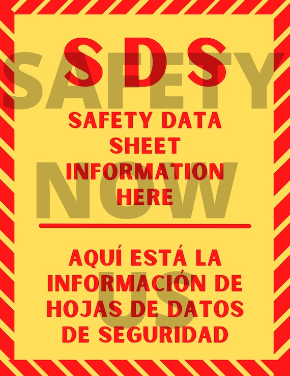 Safety Data Sheet Poster SDS / MSDS Safety Data Sheet Etsy