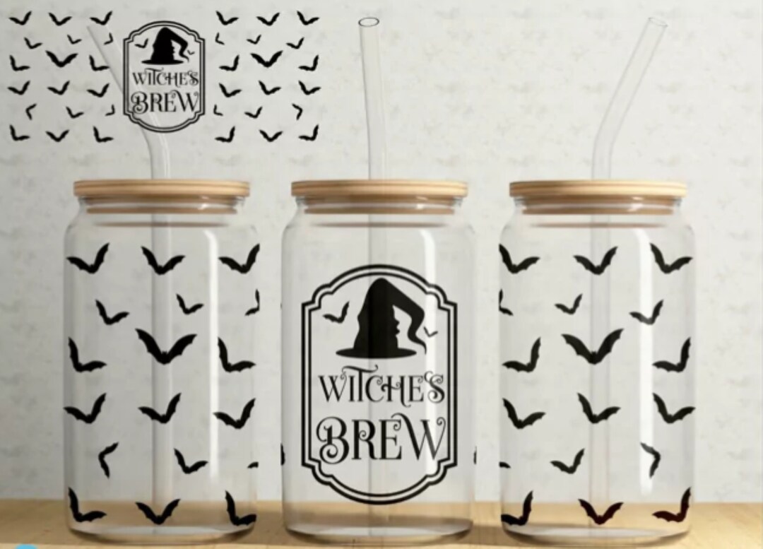 Witches Brew Halloween Wrap for 16 Oz Libbey Beer Glass SVG - Etsy