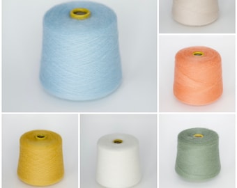 Kid Mohair Yarn - 70/30% Kid Mohair/Silk, 850m per 100g, Luxury glossy fluffy knitting wool, Summer yarn, Lace yarn, soft mohair