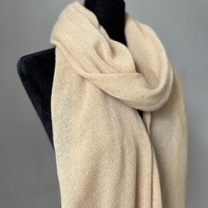 Pure cashmere scarf, 100% Pure Cashmere wrap, Warm long scarf, Oversized knit scarf for winter, Christmas gift for women