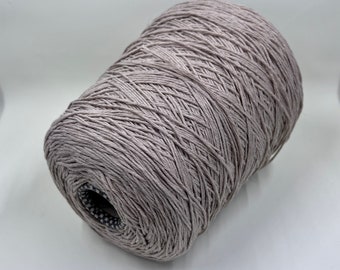 Cotton yarn on cone, 100% Cotton - 280m/100g (306 yards/3.52oz) - Color Taupe, Machine Knitting, Hand Knitting, Summer yarn