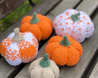 Pumpkin easy pattern, TOY KNITTING PATTERN, knitting pattern for beginner