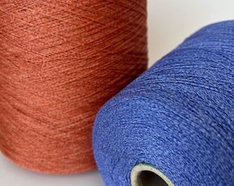 Cupro Silk Yarn on cone 53/47% Cupro/Silk Hand knitting Machine Knitting Crochet Weaving Loro Piana art Voile 1200m/100g (1312yard/3.52oz)