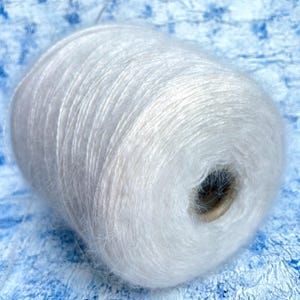 Angora yarn on cone 80/20% angora/polyamide, rabbit fluffy Italian hand knitting machine knitting yarn 750m/100g (820yrd/3.52oz)