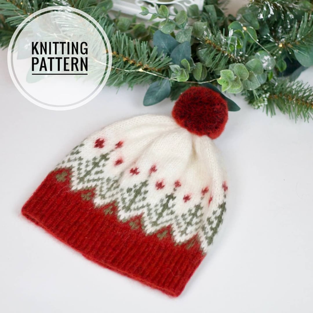 Knitting Pattern Baby Christmas Hat, Easy Knit Hat Pattern Etsy