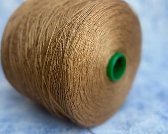 Linen fine yarn on cone, 100% Linen Italian Yarn for Hand Knitting, Machine Knitting, Crochet and weaving 240m/100g (262yards/3.52oz)