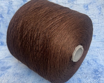 Linen fine yarn on cone, 100% Linen Italian Yarn for Hand Knitting, Machine Knitting, Crochet and weaving 450m/100g (492yards/3.52oz)