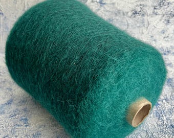 Alpaca fluffy Yarn on cone Hand Knitting Machine Knitting 42/12/28/9% Alpaca/Viscosa/Nylon/ Metalpoly 1200m/100g  (1312yard/3.52oz)