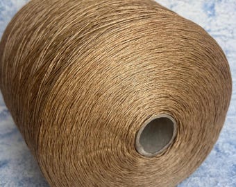 Linen fine yarn on cone, 100% Linen Italian Yarn for Hand Knitting, Machine Knitting, Crochet and weaving 450m/100g (492yards/3.52oz)