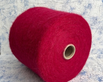 Baby Alpaca Mohair Yarn 74/26 Alpaca/Polyamide Color Berry Fluffy Lace yarn Hand Knitting Machine Knitting 1500m/100g (1640yrds/3.52oz)