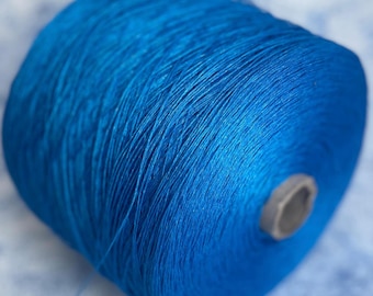 Linen fine yarn on cone, 100% Linen Italian Yarn for Hand Knitting, Machine Knitting, Crochet and weaving 450m/100g (492yards/3.52oz)