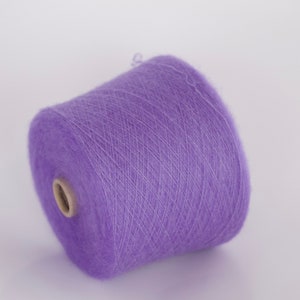 Kid Mohair Yarn - 100 g/ 900m - 70/30% Kid Mohair/Silk, Yarn on cone, Hand &Machine Knitting, Luxury glossy fluffy Summer soft mohair