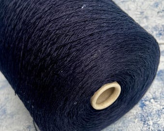 Linen yarn thin with sequins on cone, 100% linen 100g/400m Italian yarn for hand knitting machine knitting crocheting and weaving