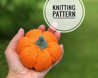 Knitting pumpkin pattern, TOY KNITTING PATTERN