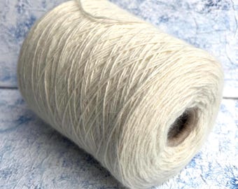 Angora merino fluffy yarn on cone 55/35/10% Merino/Angora/PA Hand Knitting Machine Knitting yarn 375m/100g (410yrd/3.52oz) color White
