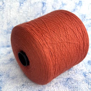 100% Cashmere lace yarn cone Machine Knitting Hand knitting Crochet Weaving Todd&Duncan 2/28 1400m/100g (1531yd/3.52oz) Color Terracotta