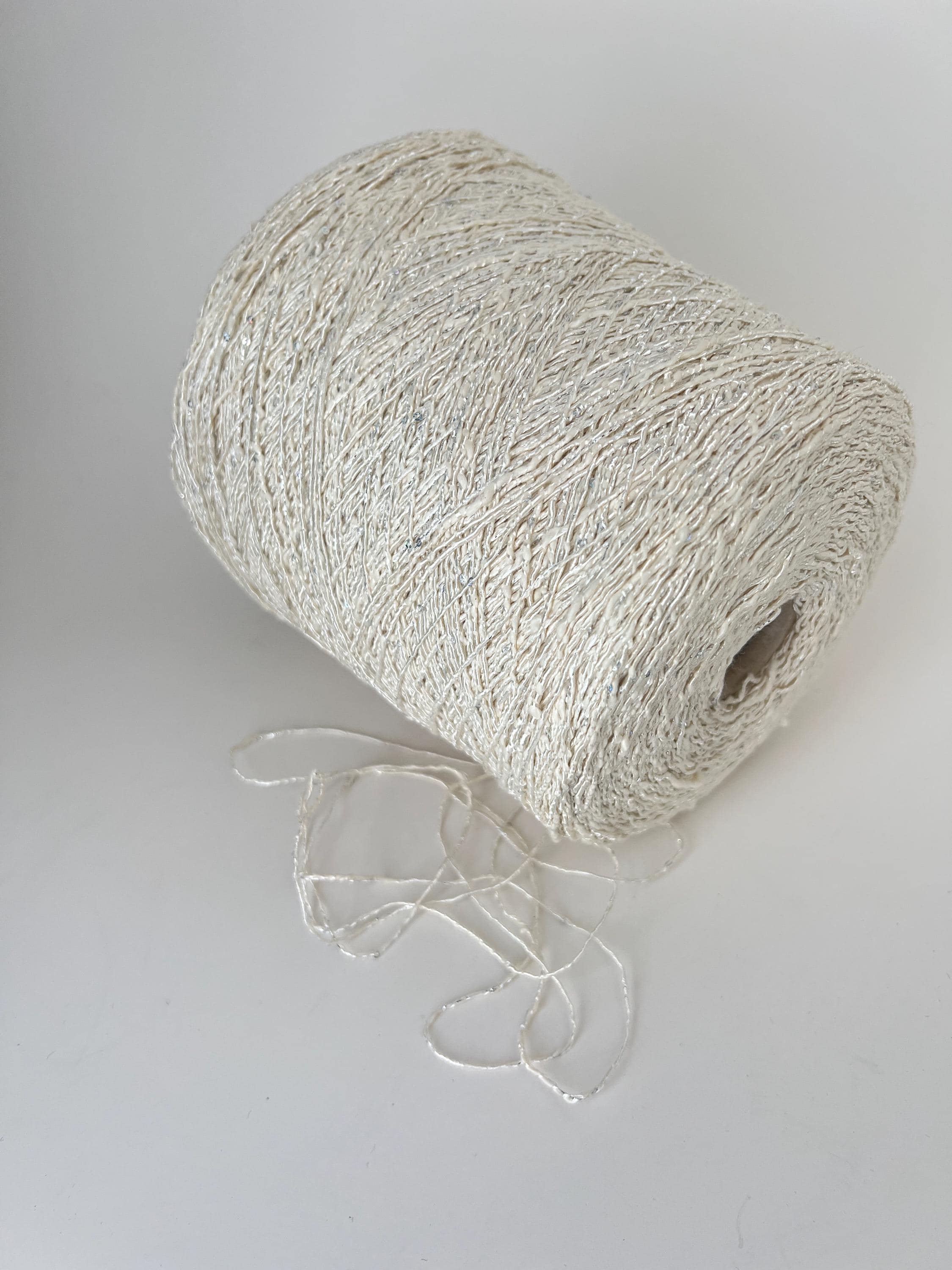 Cotton With Lurex Micro Sequins Yarn on Cone 40/54/4/2% Cotton/pl