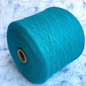 Cashmere lace yarn on cone Machine Knitting Hand knitting Color Turquoise 100% Cashmere 2/28 1400m/100g (1531yd/3.52oz)