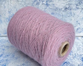 Angora merino fluffy yarn on cone 55/35/10% Merino/Angora/PA Hand Knitting Machine Knitting yarn 375m/100g (410yrd/3.52oz) color Lavanda