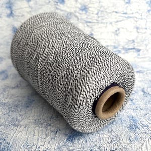 Cotton yarn on cone made for Chanel Machine Knitting Hand Knitting 88/3/9% Cotton/Cashmere/Polyamide 500m/100g (546yards/3.52oz) White