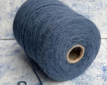 Angora merino fluffy yarn on cone 55/35/10% Merino/Angora/PA Hand Knitting Machine Knitting yarn 375m/100g (410yrd/3.52oz) color Savoia