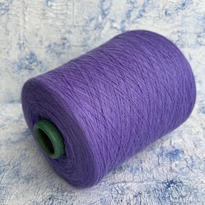 Cashmere 100% yarn on cone Machine Knitting Hand knitting Weaving  Color Hyacinth Botto Giuseppe NM 2/28 1400m/100g (1531yd/3.52oz)