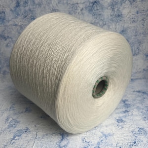 Merino fine yarn on cone 100% merino color White Crochet Weaving Machine knitting Hand Knitting Wagner 1500m/100g (1640y/3.52oz)
