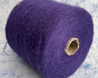 Baby Alpaca Mohair Yarn 74/26 Alpaca/Polyamide Color Glicine Fluffy Lace yarn Hand Knitting Machine Knitting 1500m/100g (1640yrds/3.52oz)