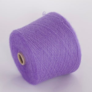 Kid Mohair yarn- 100g/ 900m - 70/30% Kid Mohair/Silk, Yarn on a cone, Lace yarn, Luxurious Glossy Fluffy Wool, Summer Yarn, Soft Mohair