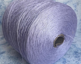 Linen fine yarn on cone, 100% Linen Italian Yarn for Hand Knitting, Machine Knitting, Crochet and weaving 450m/100g (492yards/3.52oz)