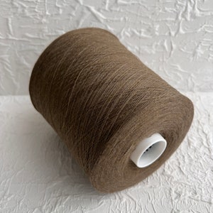 Merino lace yarn on cone, 100% merino, Botto Giuseppe 2/48 - 100 g/ 2400 m - Italian Lace Yarn, Hand Knitting, lace yarn, color Tan