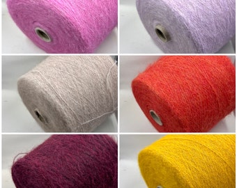 Alpaca Mohair Yarn - 50/50 Alpaca/PA, 100g/ 900m - Lace weight yarn, Hand Knitting, Machine Knitting