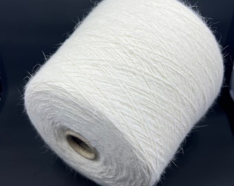 Angora yarn - 100g / 500m - 80/20% angora/polyamide, Italian yarn, yarn on a cone, hand knitting, machine knitting, per 100 g.