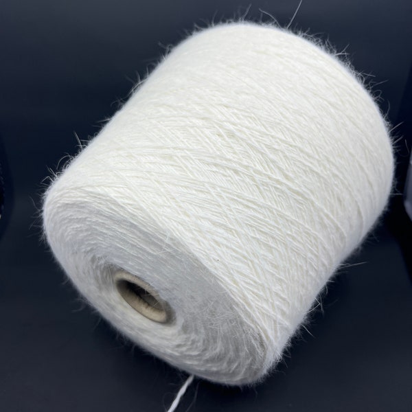 Angora yarn - 100g / 500m - 80/20% angora/polyamide, Italian yarn, yarn on a cone, hand knitting, machine knitting, per 100 g.