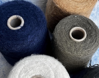 100% Silk fluffy Yarn on cone Hand Knitting Machine Knitting Vimar 400m/100g (437yards/3.52oz)
