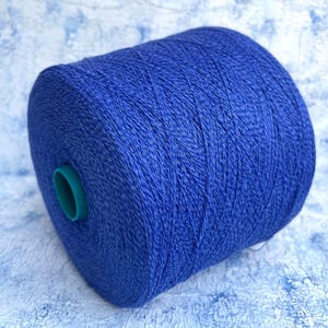 100% Cashmere lace yarn cone Machine Knitting Hand knitting Crochet Weaving Todd&Duncan 2/28 1400m/100g (1531yd/3.52oz) Color BLUE FLOSS
