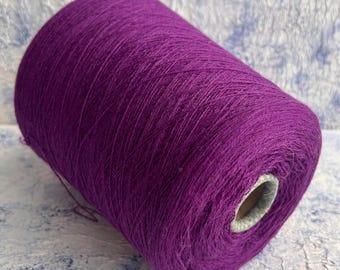 Cashmere lace yarn on cone Italian Fine Yarn Hand Knitting Machine Knitting 100% Cashmere Cariaggi 2/28 1400m/100g (1531yd/3.52oz) Violet