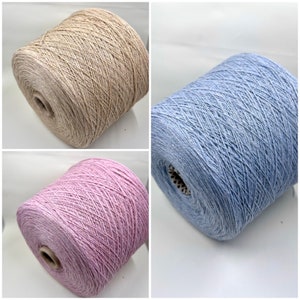 Merino fine yarn on cone, Merino cone yarn, Merino/Viscosa/Cashmere 55/30/15% - 100 g/ 750 m - Italian Yarn, Hand Knitting, Machine Knitting