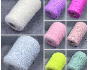 Angora yarn - 80/20% Angora/Polyamide, Italian Yarn, Hand Knitting, Knit Crochet