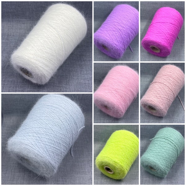 Angora yarn - 80/20% Angora/Polyamide, Italian Yarn, Hand Knitting, Knit Crochet